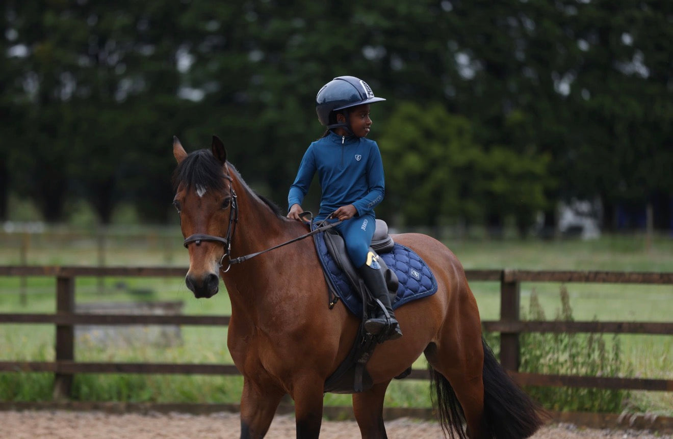 Crystal Navy Saddle Pad