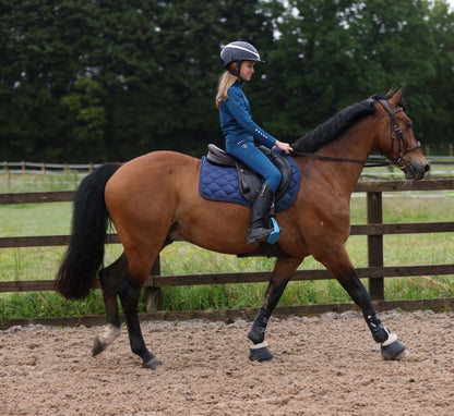 Crystal Navy Saddle Pad