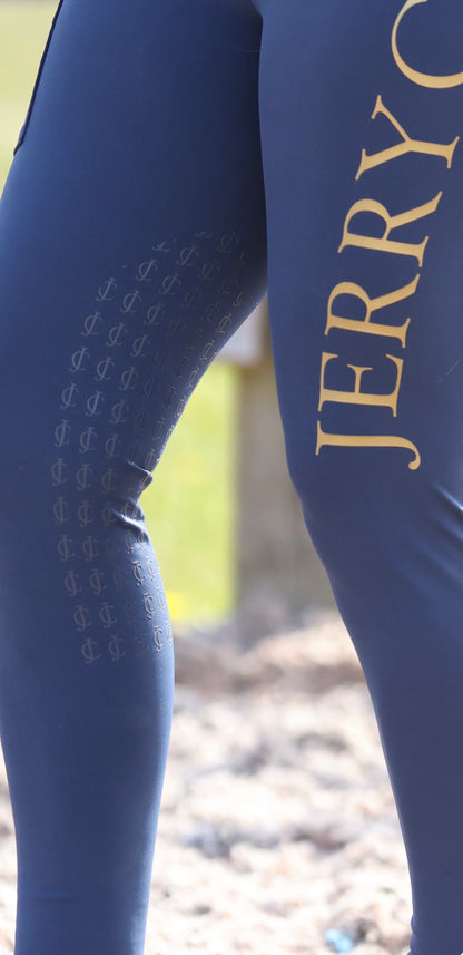 Chicago Navy & Gold Riding Leggings