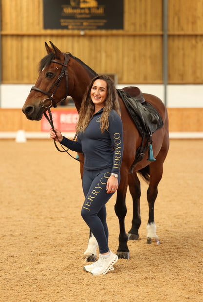 Chicago Navy & Gold Riding Leggings