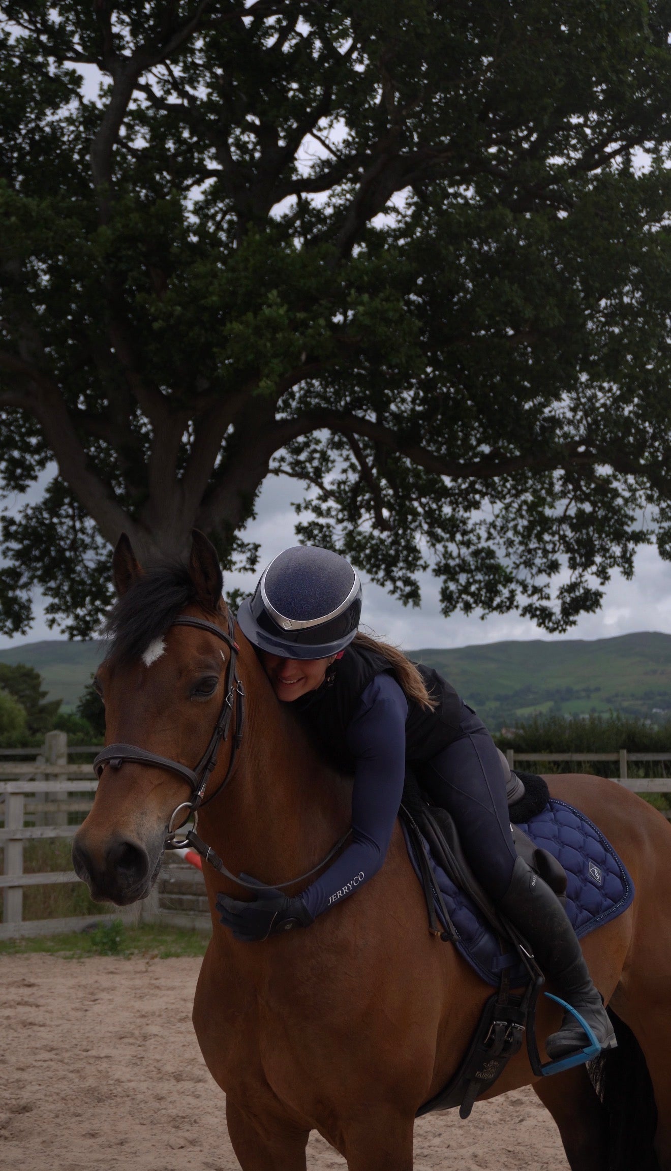 Crystal Navy Saddle Pad