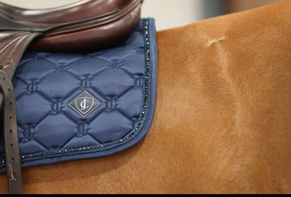 Crystal Navy Saddle Pad