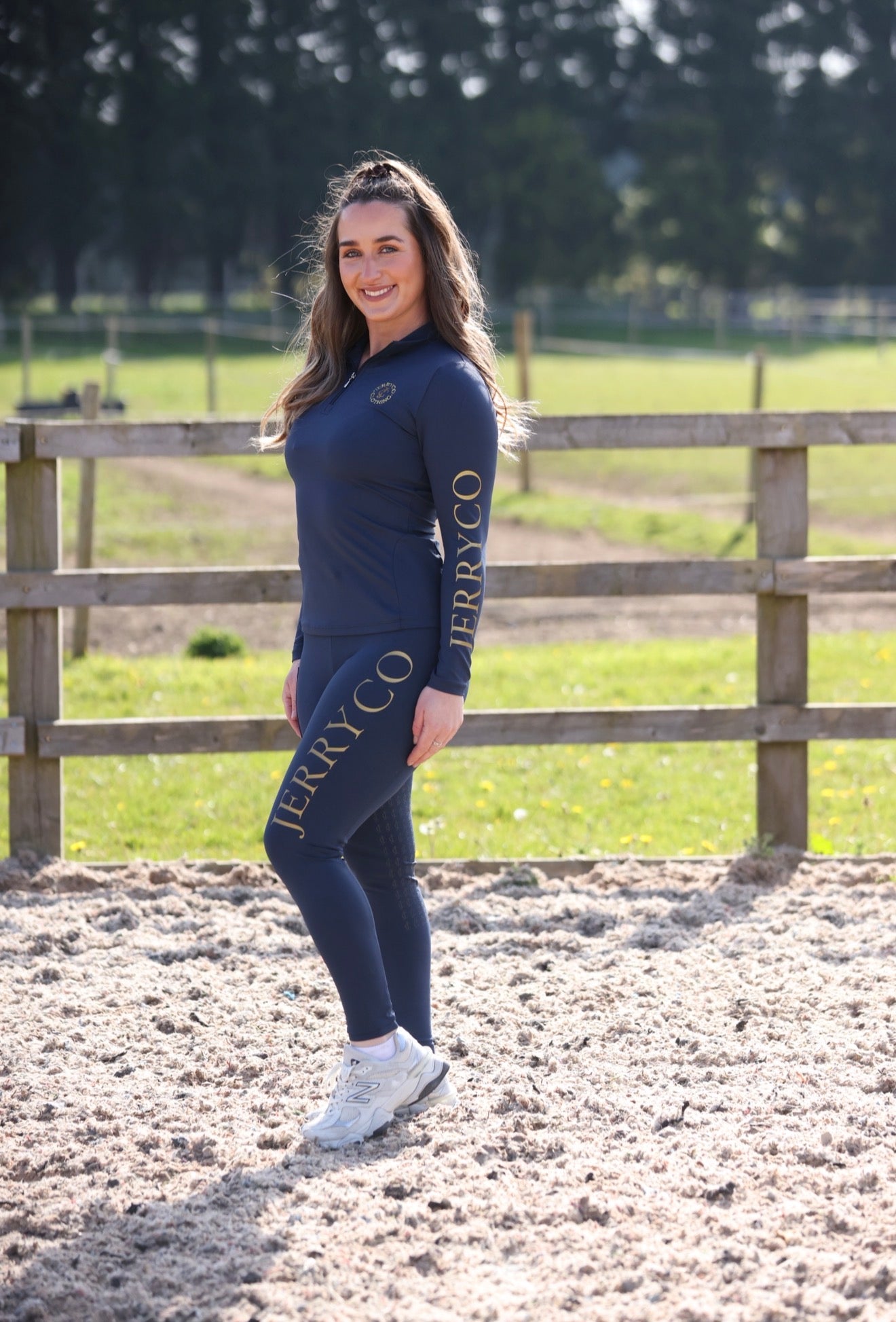 Chicago Navy & Gold Riding Leggings