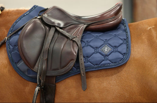 Crystal Navy Saddle Pad