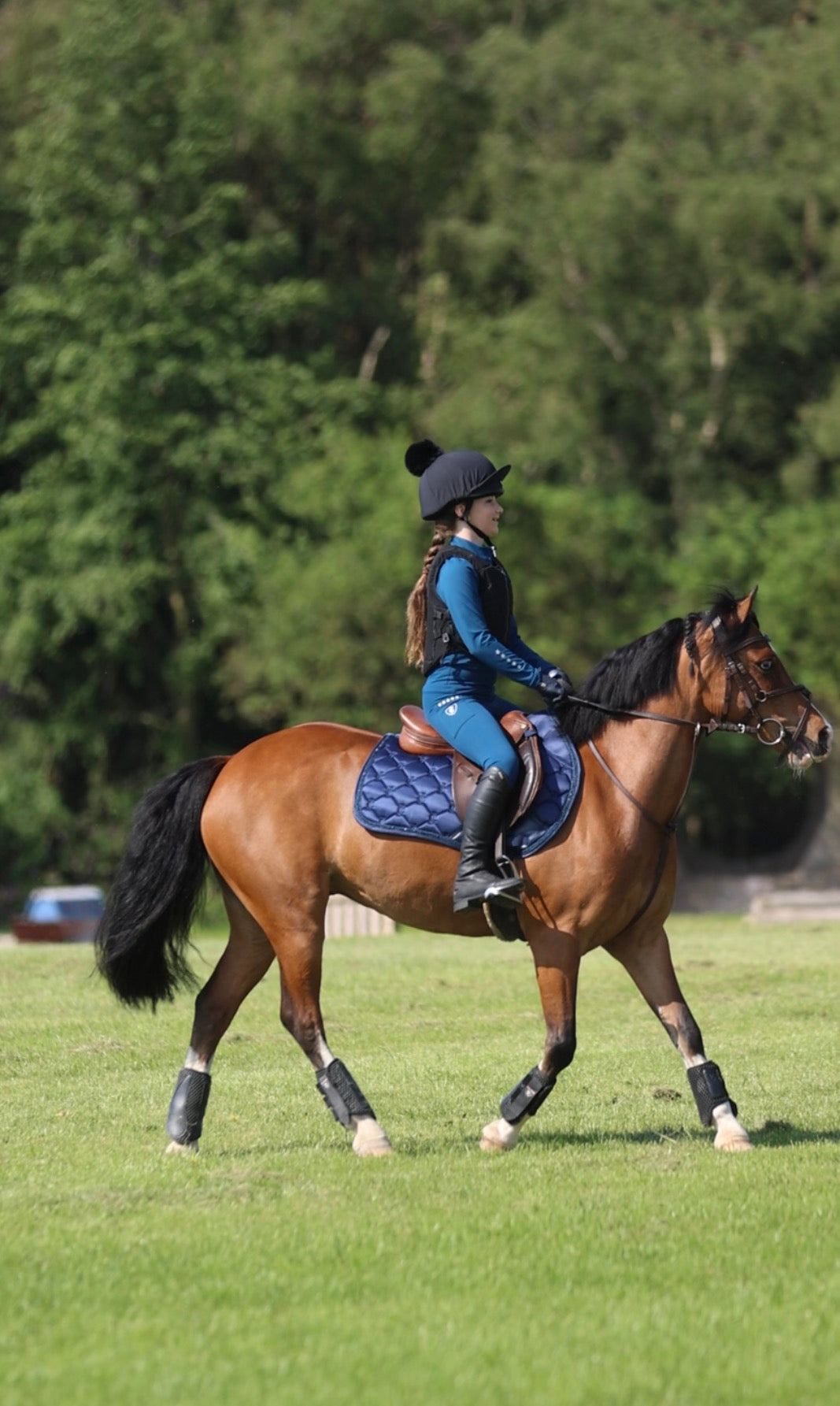 Crystal Navy Saddle Pad