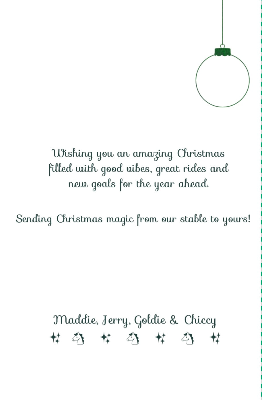 Personalised, Signed Xmas Card