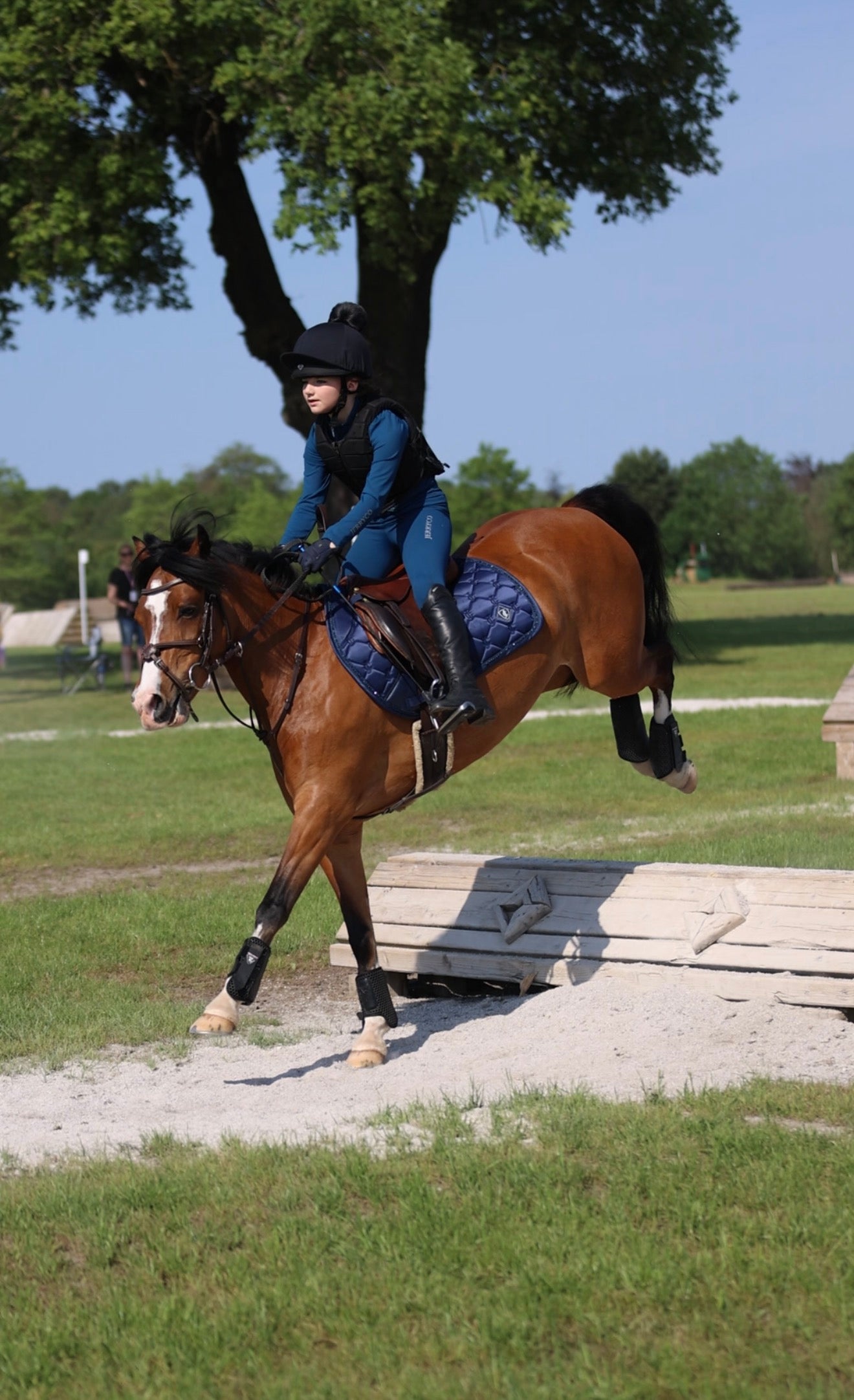 Crystal Navy Saddle Pad
