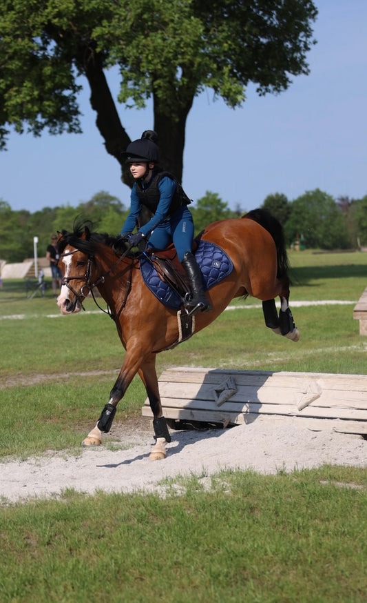 Crystal Navy Saddle Pad