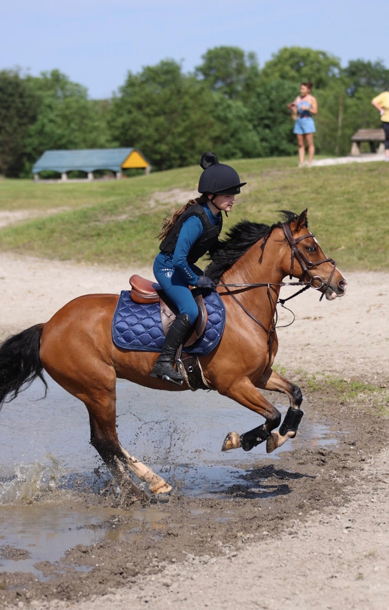 Crystal Navy Saddle Pad