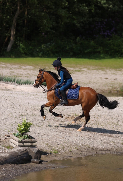 Crystal Navy Saddle Pad